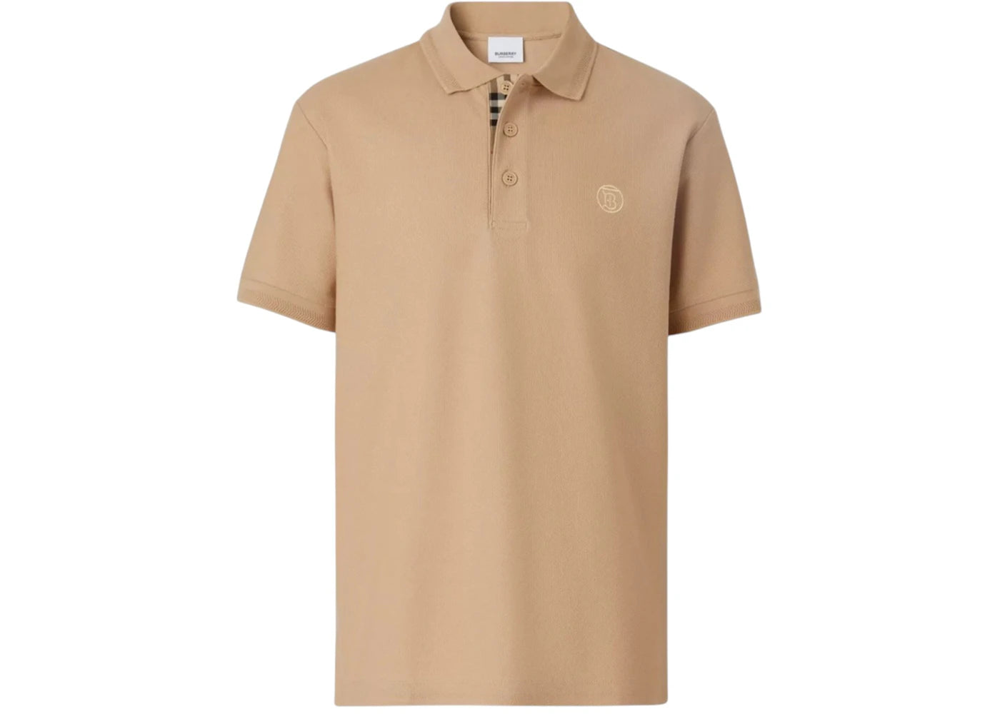 Burberry Branded Circle Logo Shirt Camel Beige
