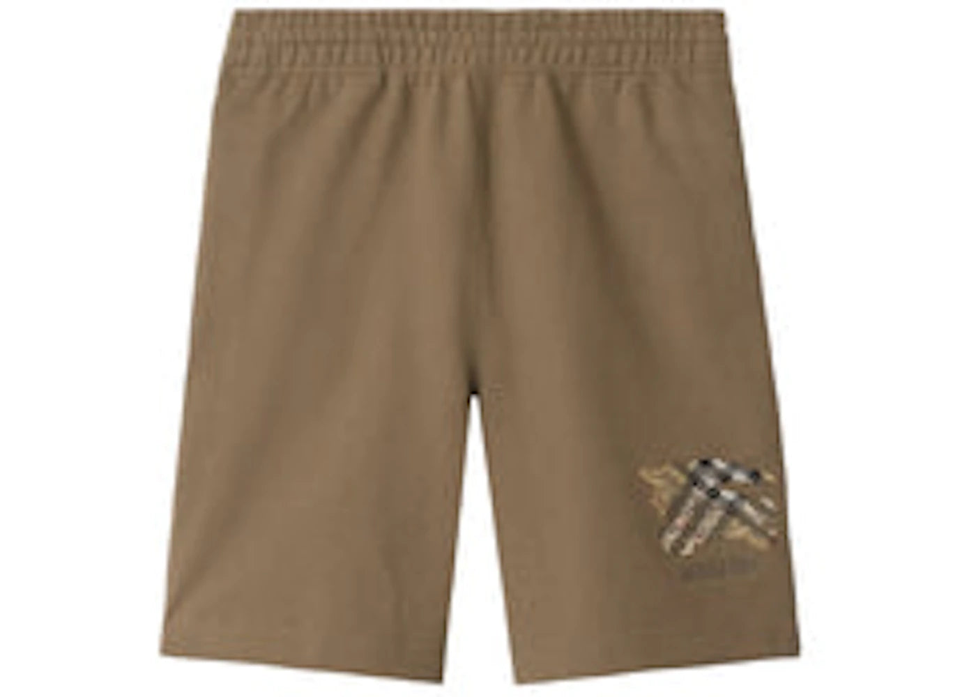 Burberry Brown Elastic Waist Shorts Clay Brown
