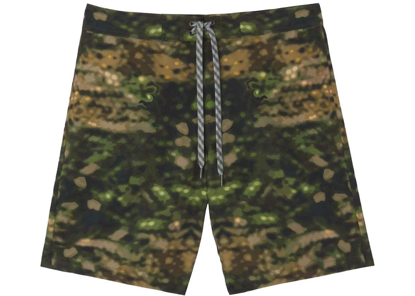 Burberry Camouflage Print Swim Trunk Dark Fern Green / Multicolor