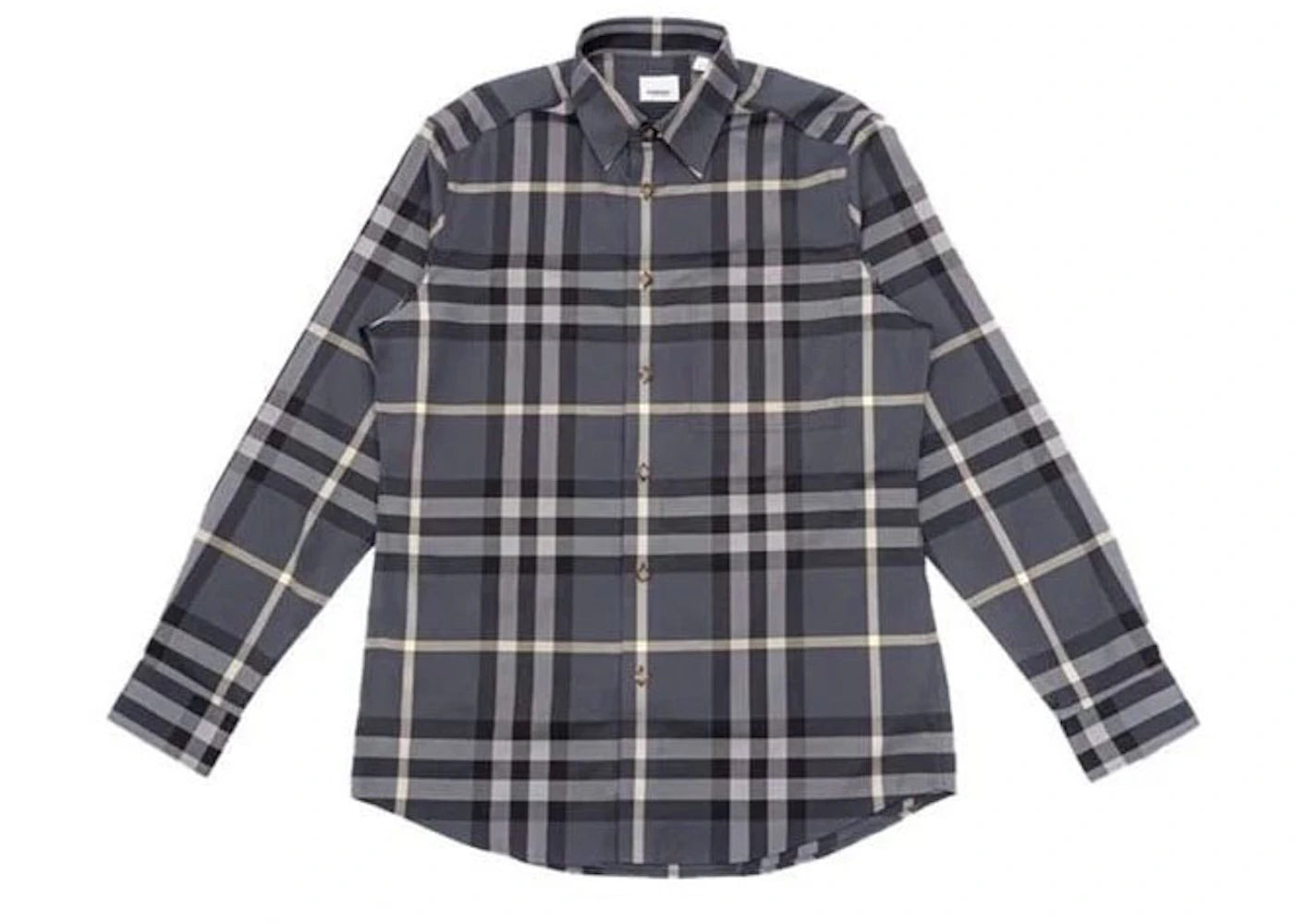 Burberry Check Cotton Shirt Grey/White