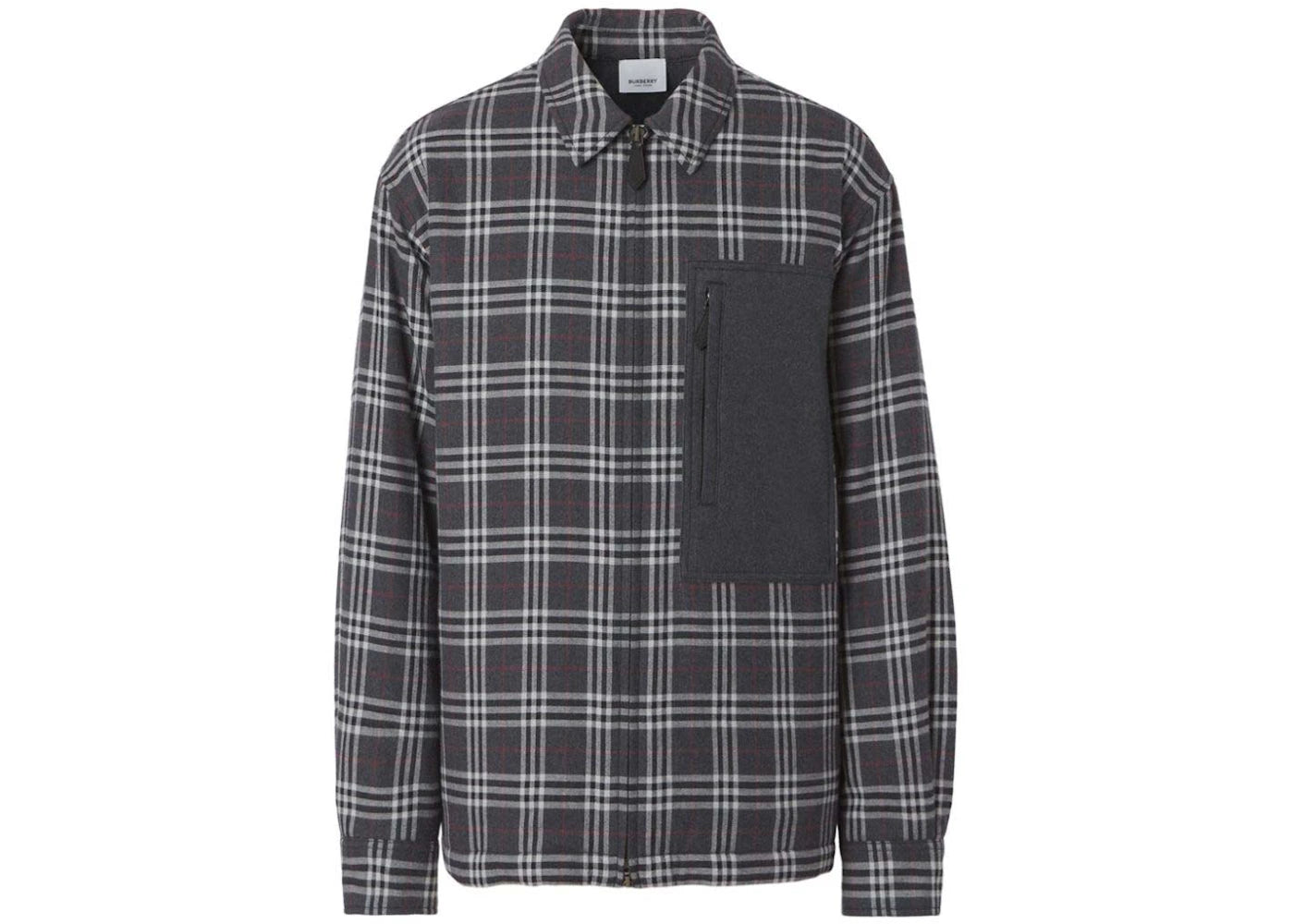 Burberry Check Pattern Jacket Gery Check