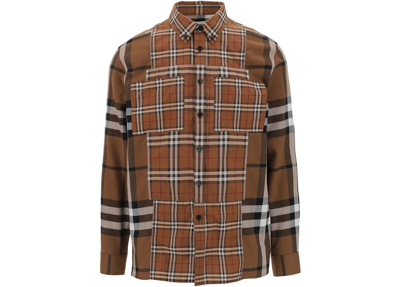 Burberry Check Woven Shirt Brown