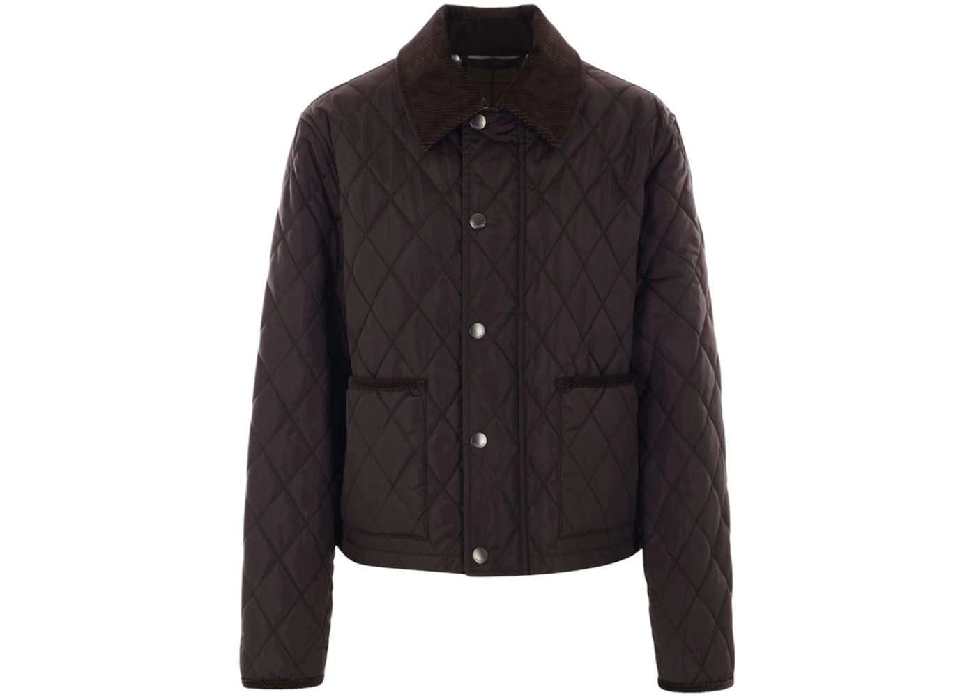 Burberry Cropped Quilt Jacket Peat/ Brush Ip Check