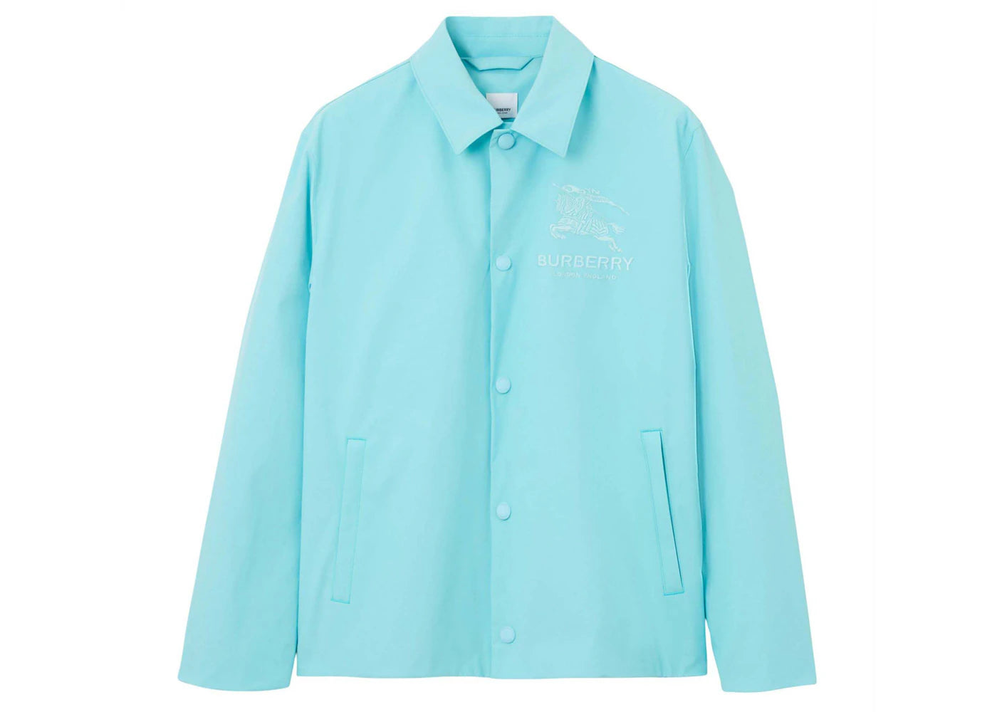 Burberry Embroidered Ekd Logo Jacket Blue