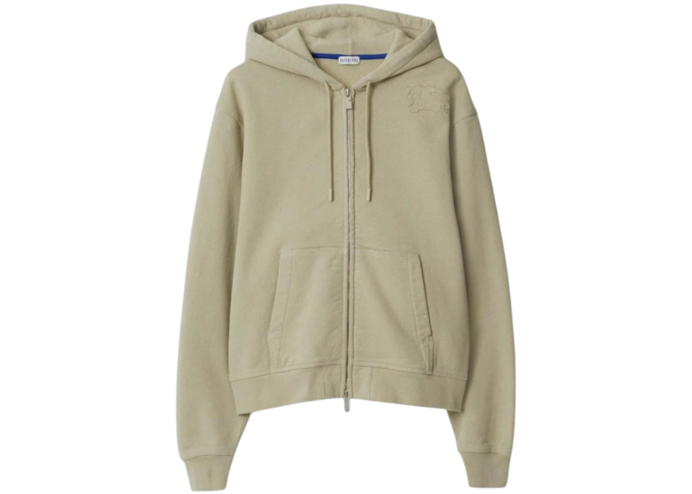 Burberry Embroidered Zip-up Hoodie 80946161 Khaki