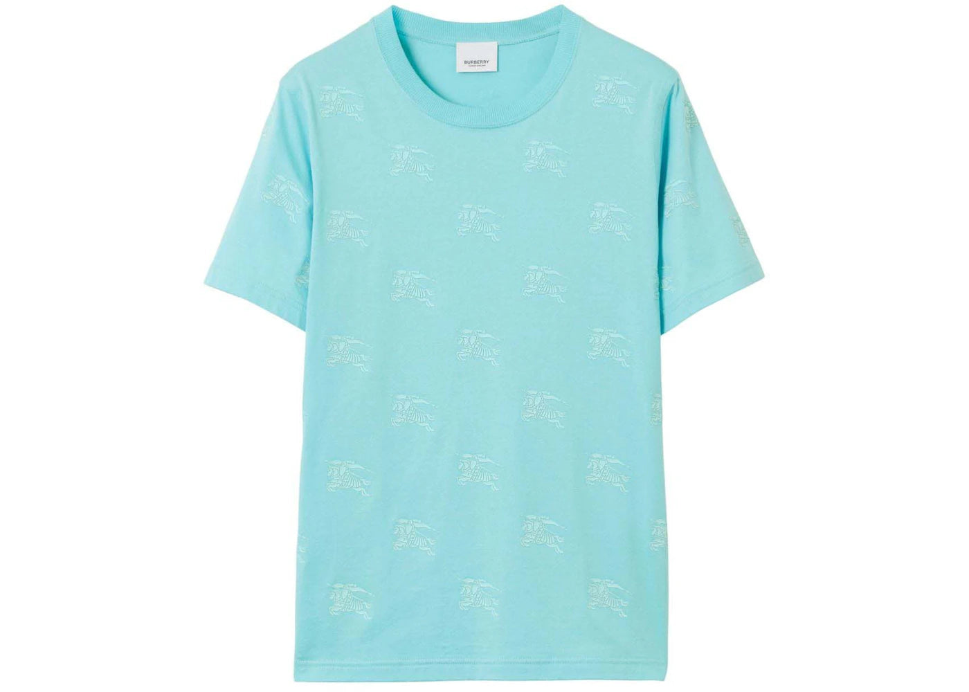 Burberry Equestrian Knight Round-Neck T-shirt Blue