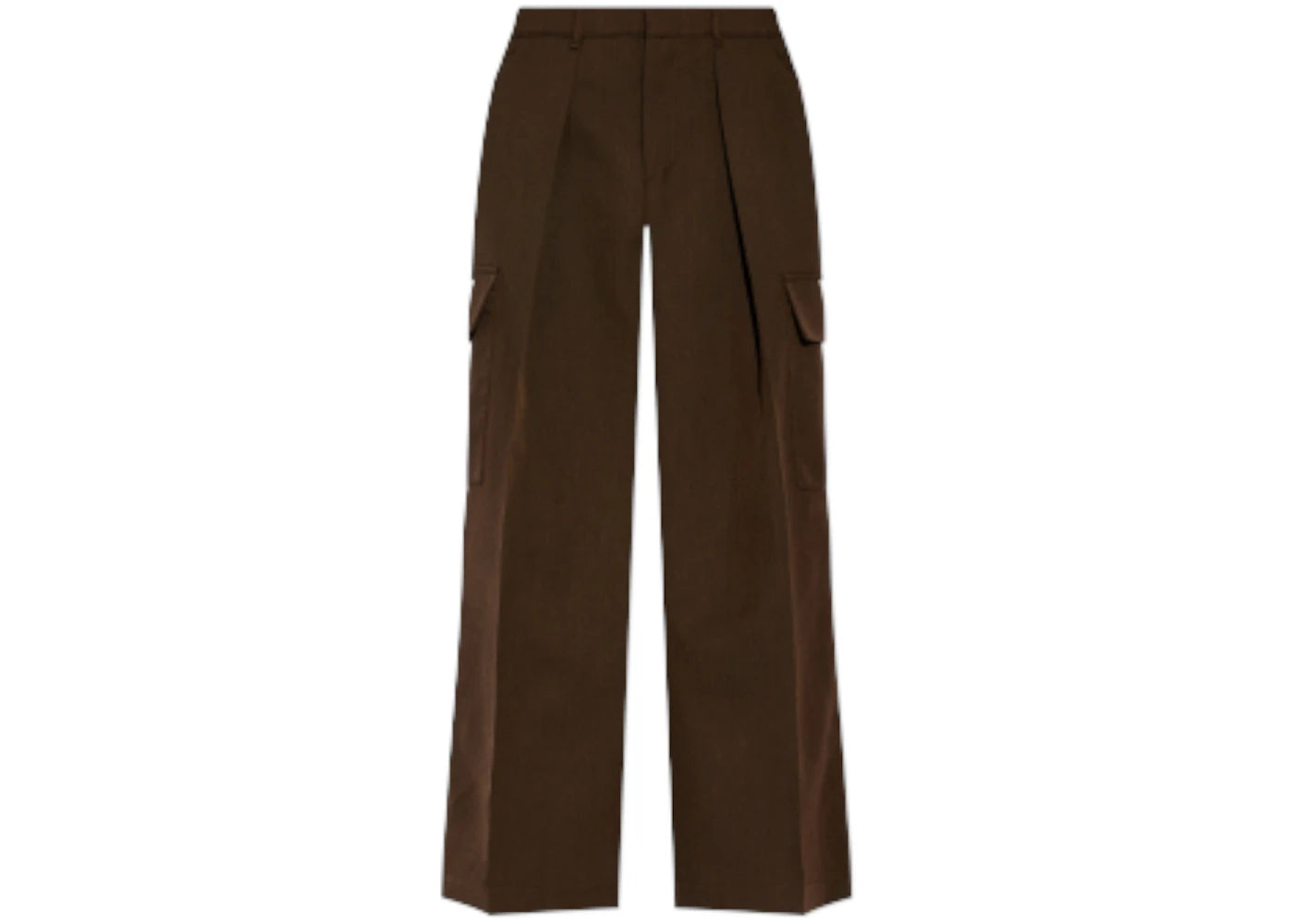 Burberry High Waisted Cargo Wide Leg Trousers Brown/Black