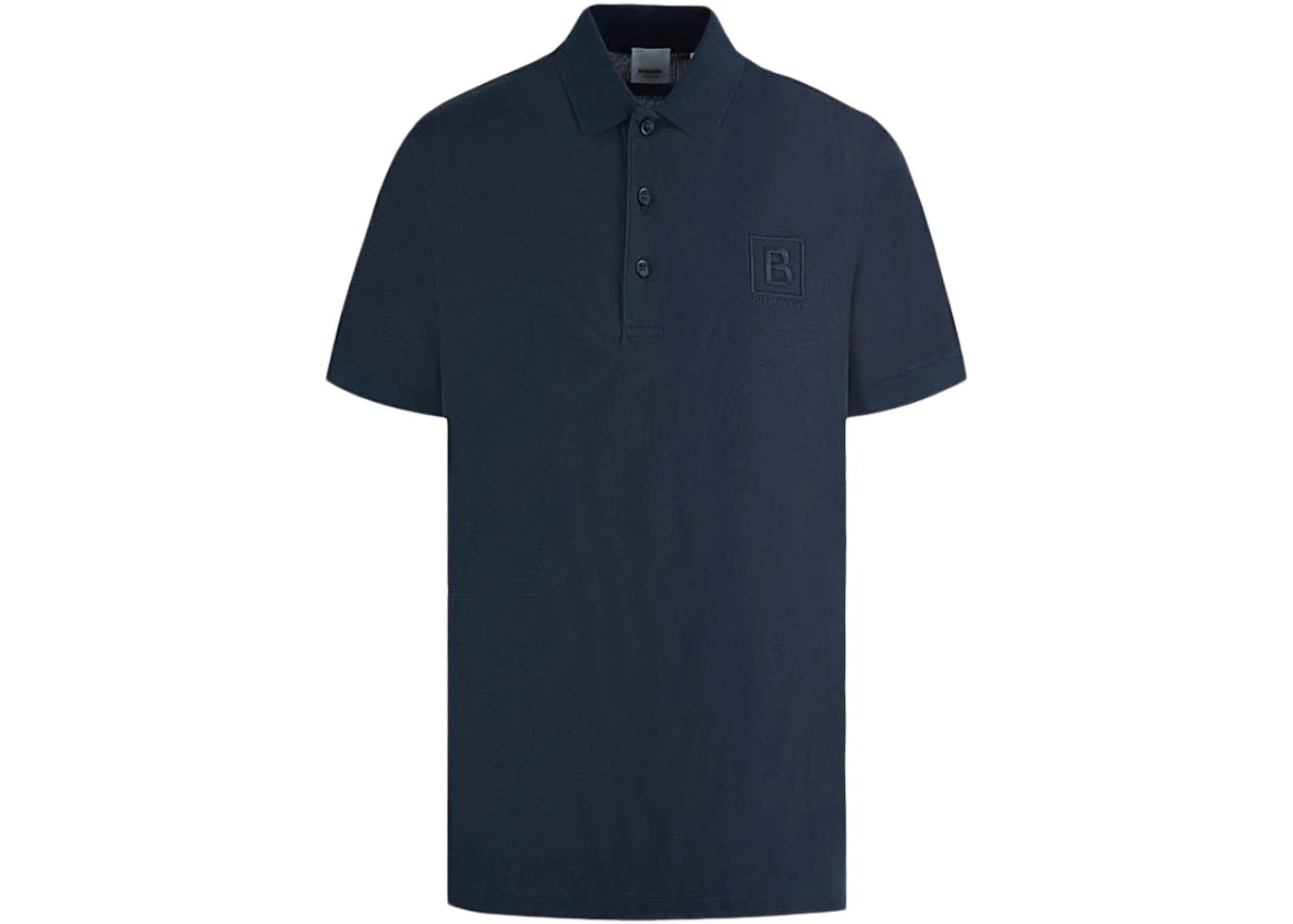 Burberry Letter Graphic Cotton Pique Polo Polo Navy