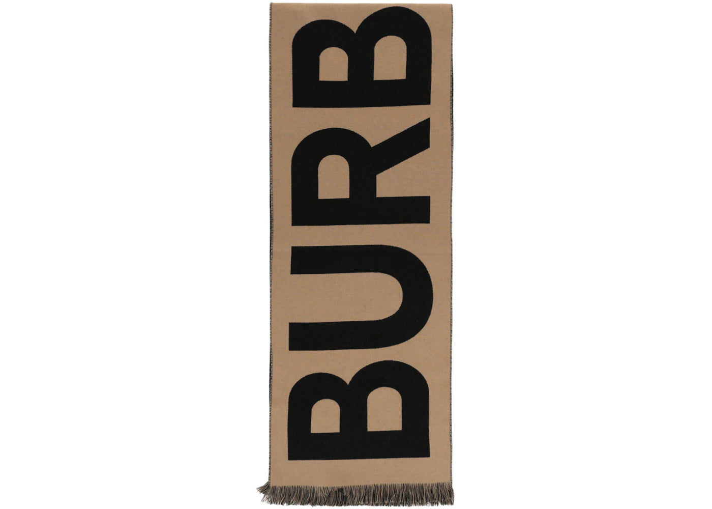 Burberry Logo Wool Scarf Beige
