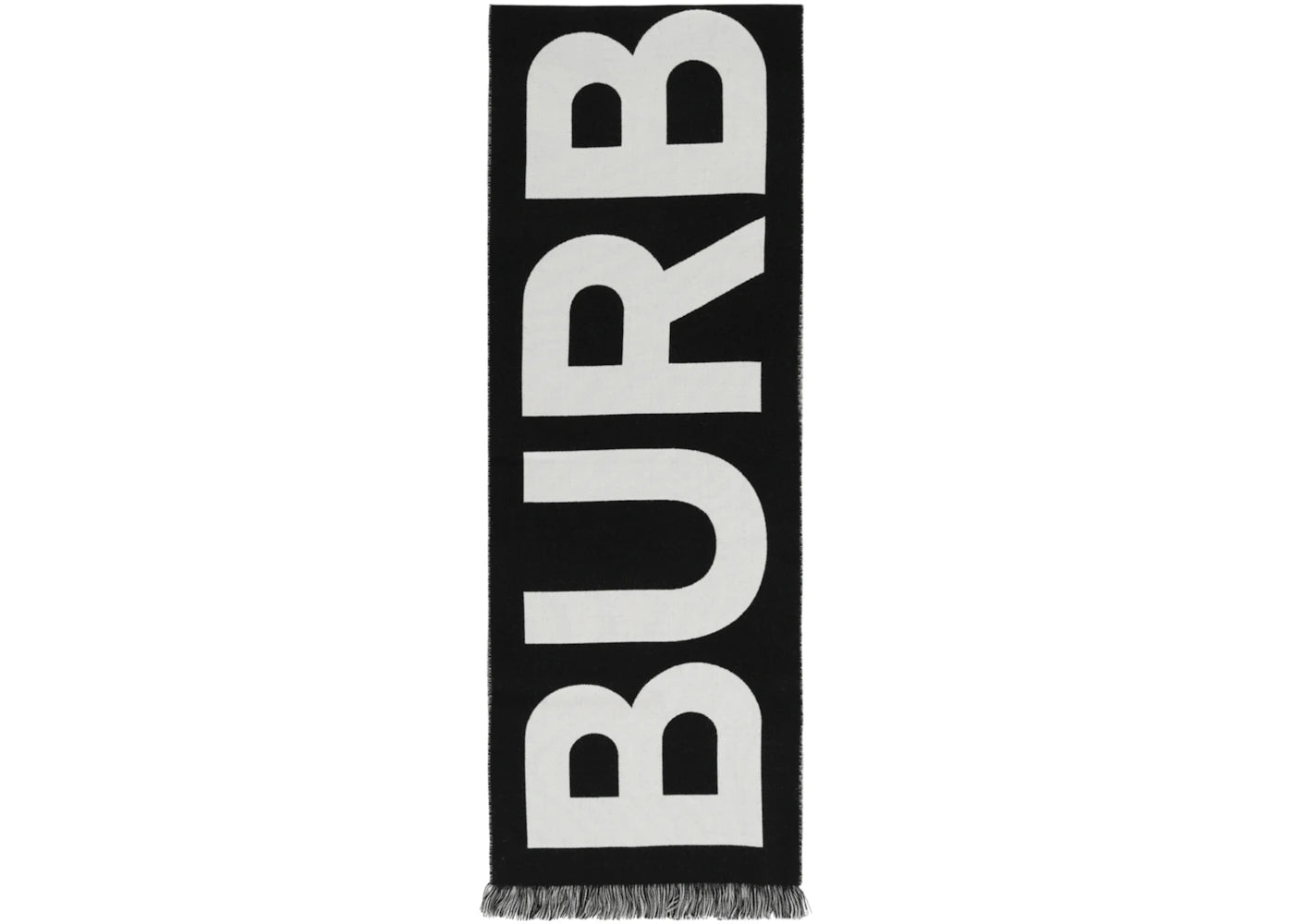 Burberry Logo Wool Scarf Black