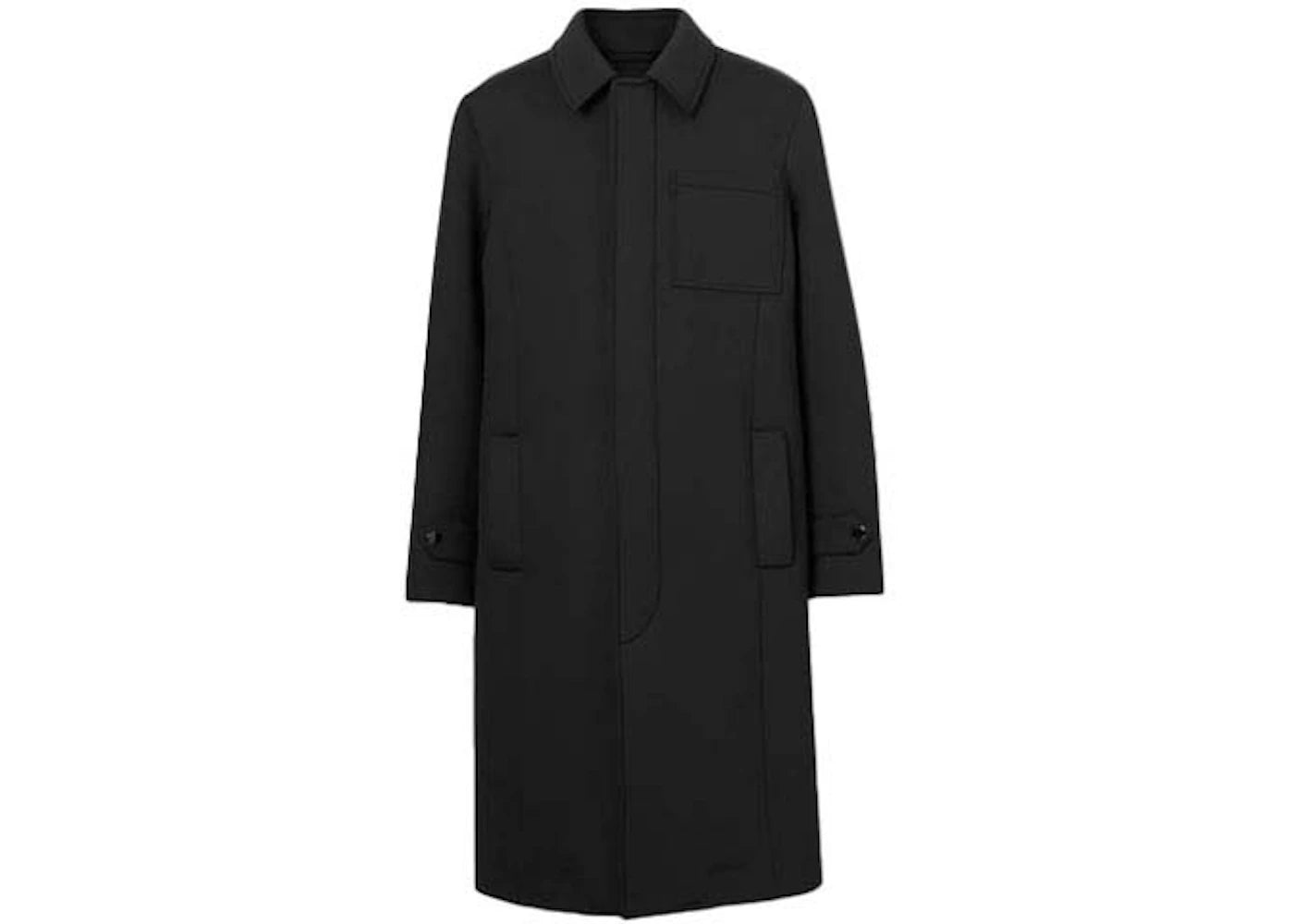 Burberry Long Overcoat Black