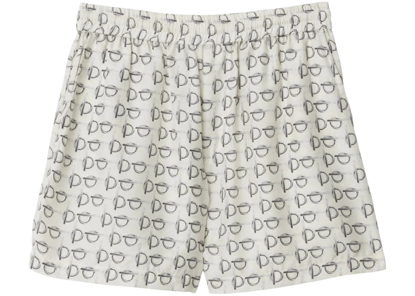 Burberry Mulberry Silk Boxer Shorts Silver/White
