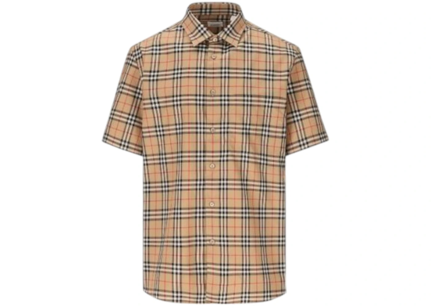 Burberry Nova-Check Pattern Cotton Shirt Archive Beige
