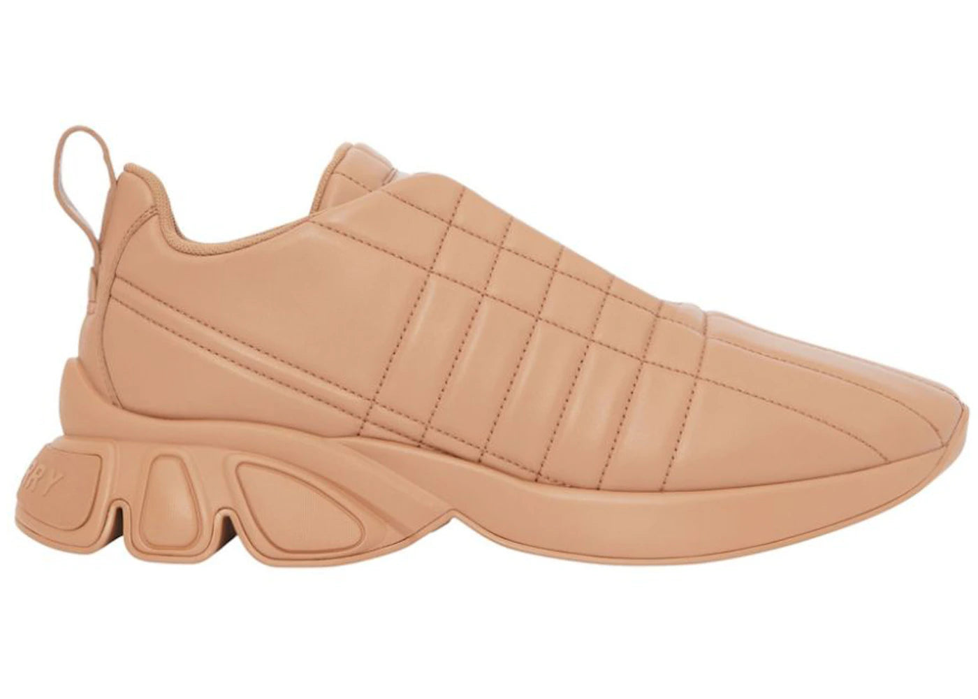 Burberry Quilted Leather Classic Trainer Dark Biscuit