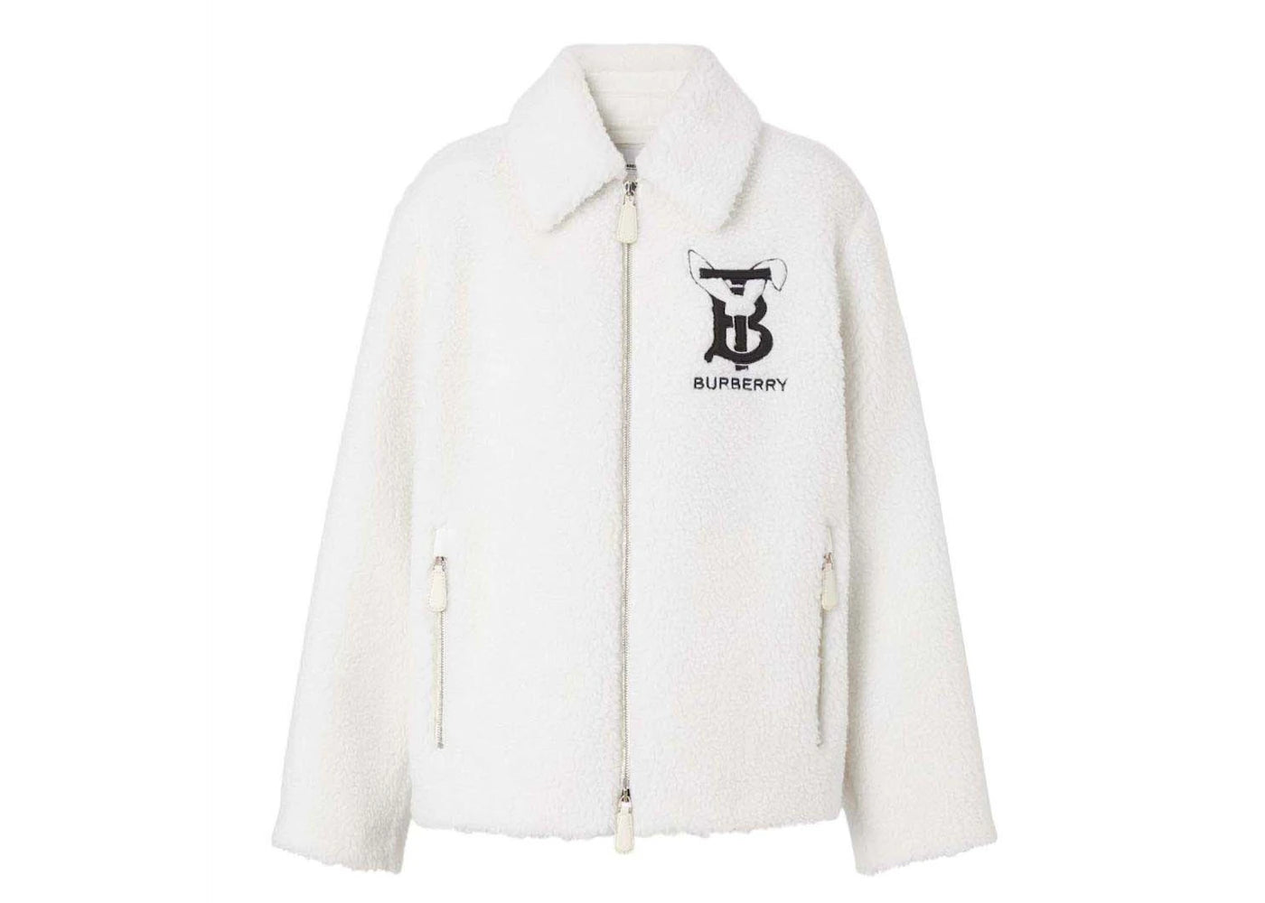 Burberry Rabbit Applique Fleece Jacket Ecru