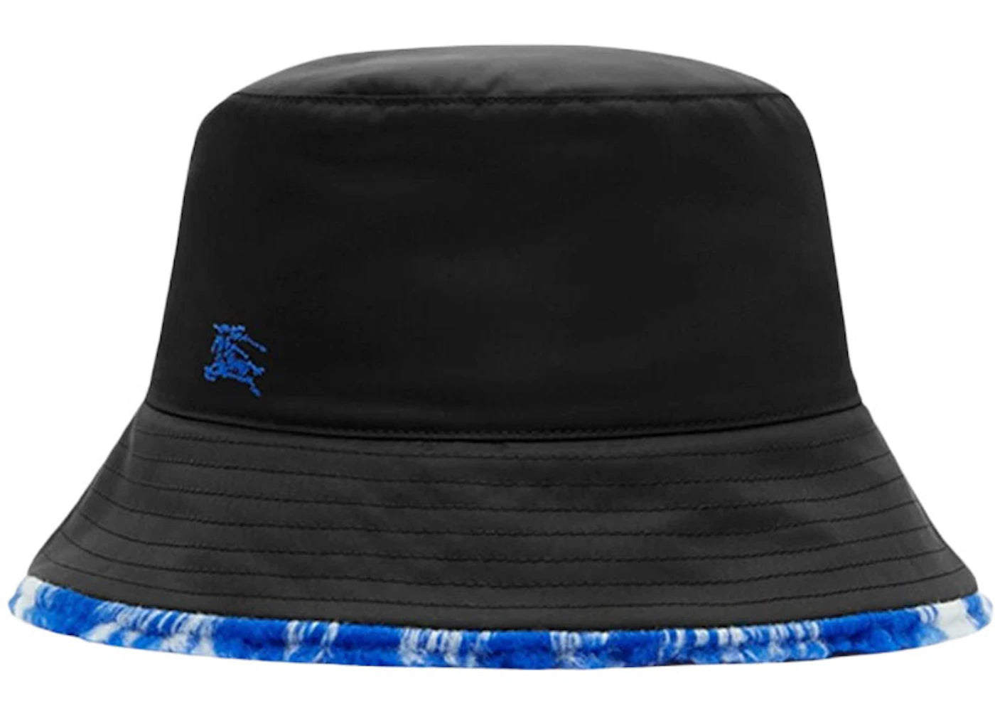 Burberry Reversible Fleece Check Bucket Hat Black/Knight