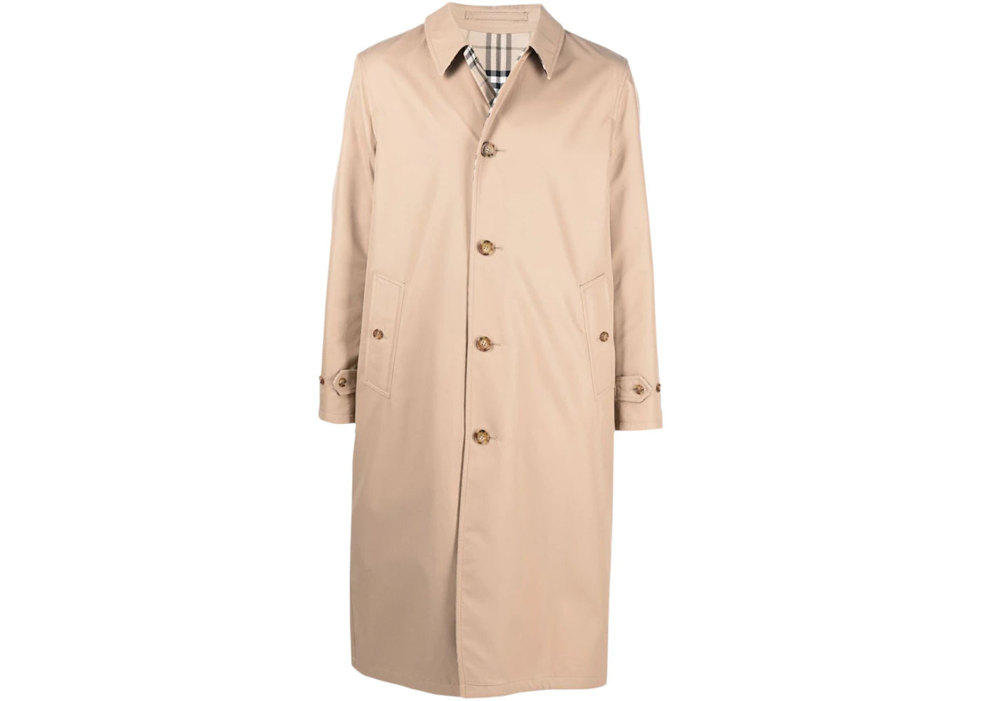 Burberry Reversible Long Coat Check Beige