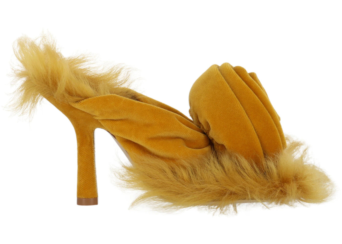 Burberry Step Rose Velvet Heeled Sandals Sulphur (Women's)