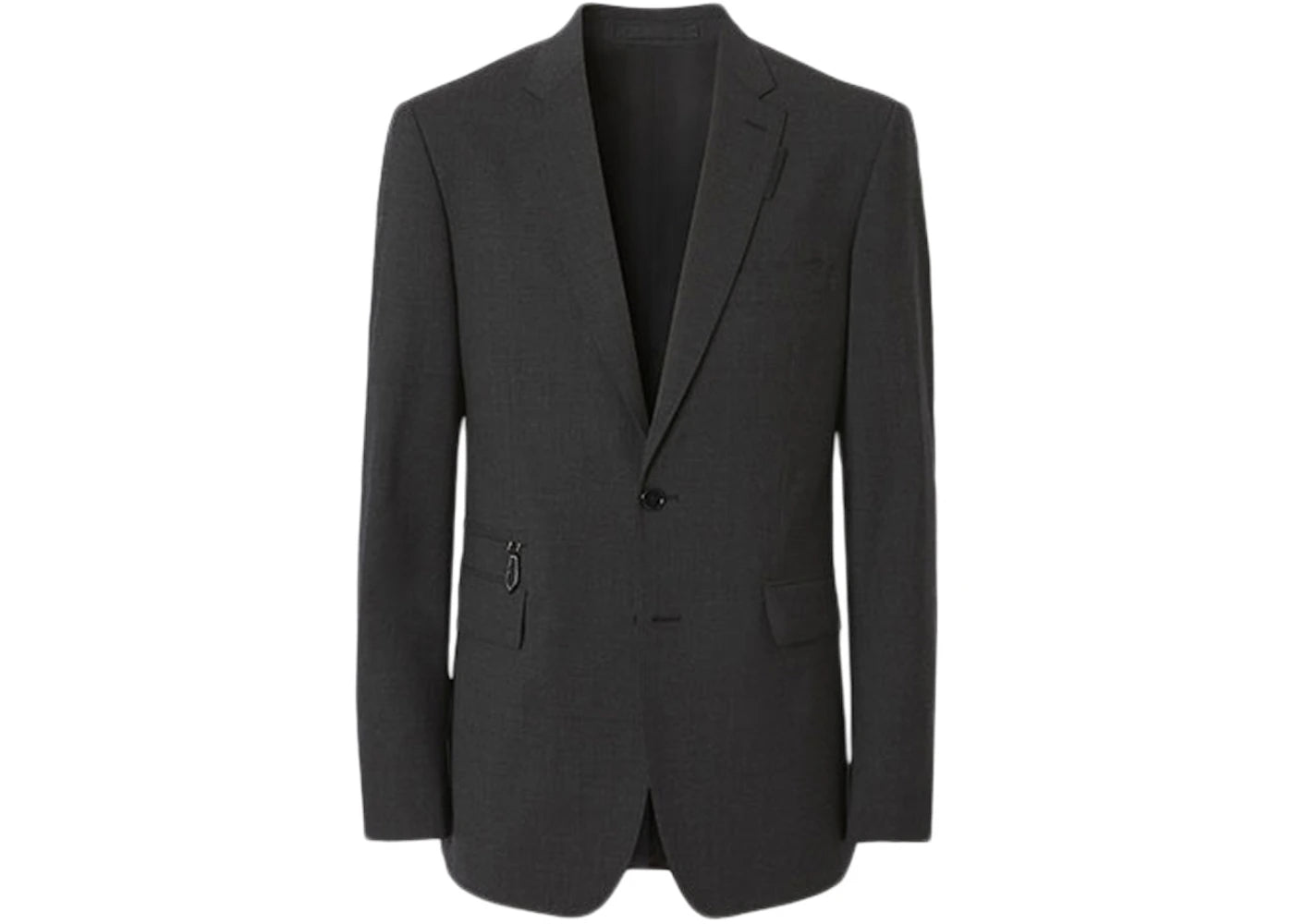 Burberry Stretch Wool Tailored Jacket Dark Grey