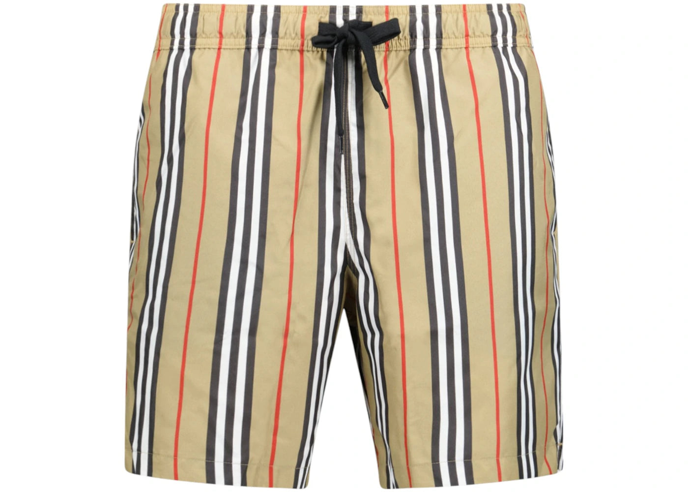 Burberry Striped Check Print Swim Shorts Beige/Brown