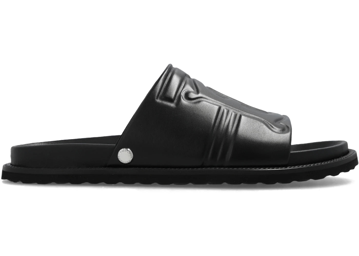 Burberry Thornton Leather Slides Black