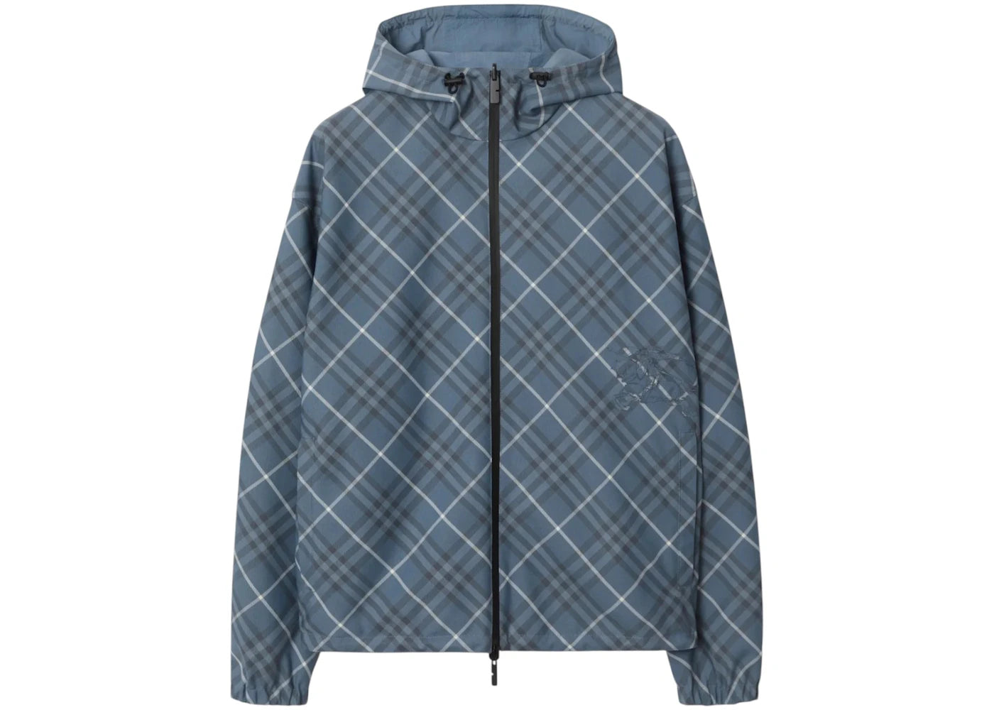 Burberry Tonal EKD Applique Windbreaker Pewter Ip Check