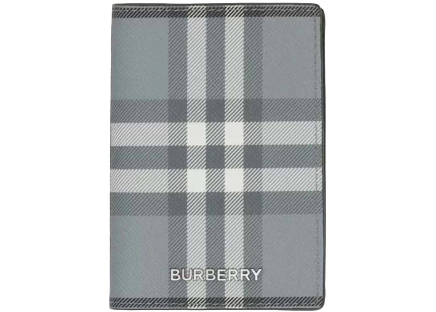 Burberry Vintage Check Folding Card Case (4 Card Slot) Storm Grey Check