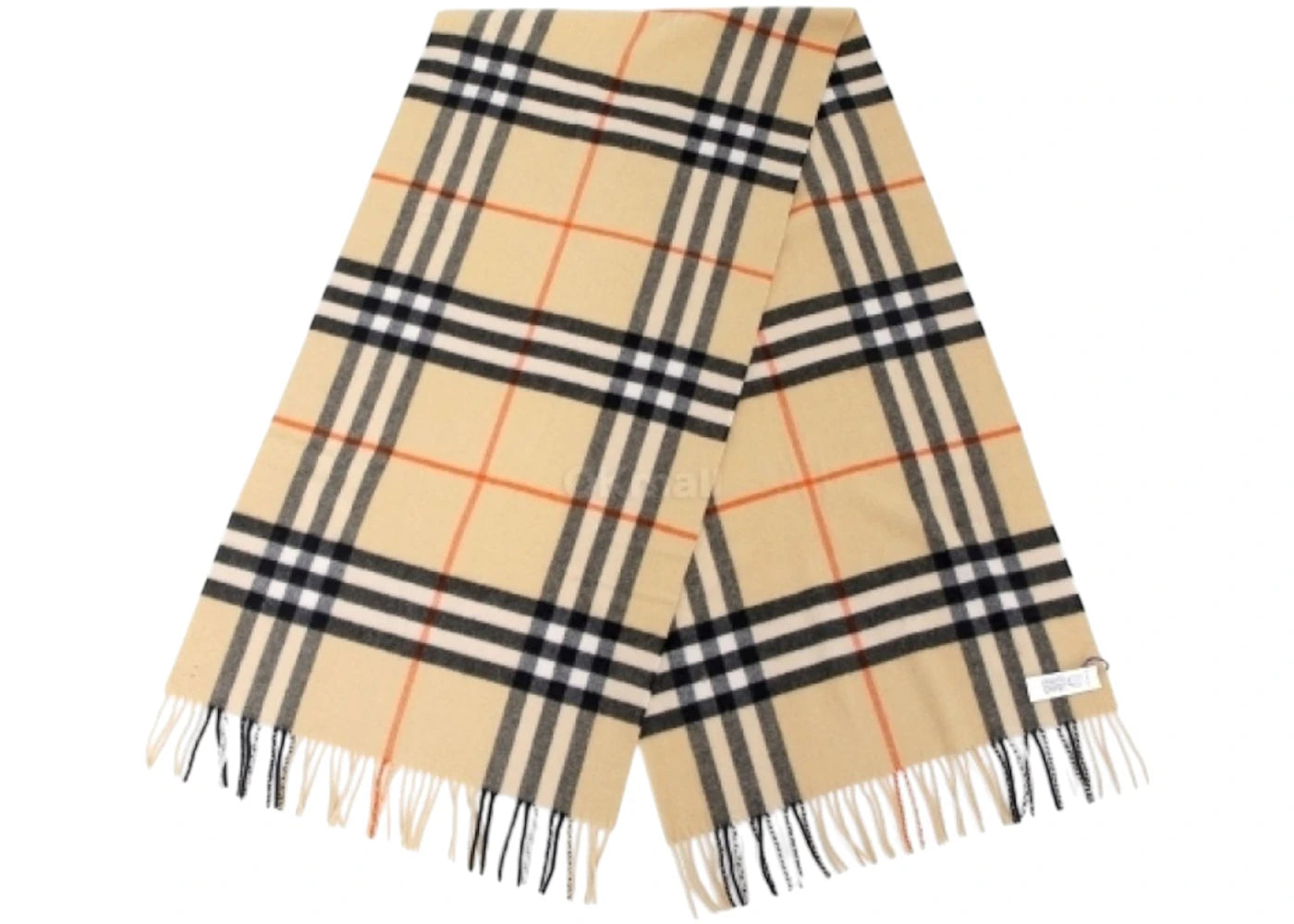 Burberry Washed Giant Check Scarf Sand