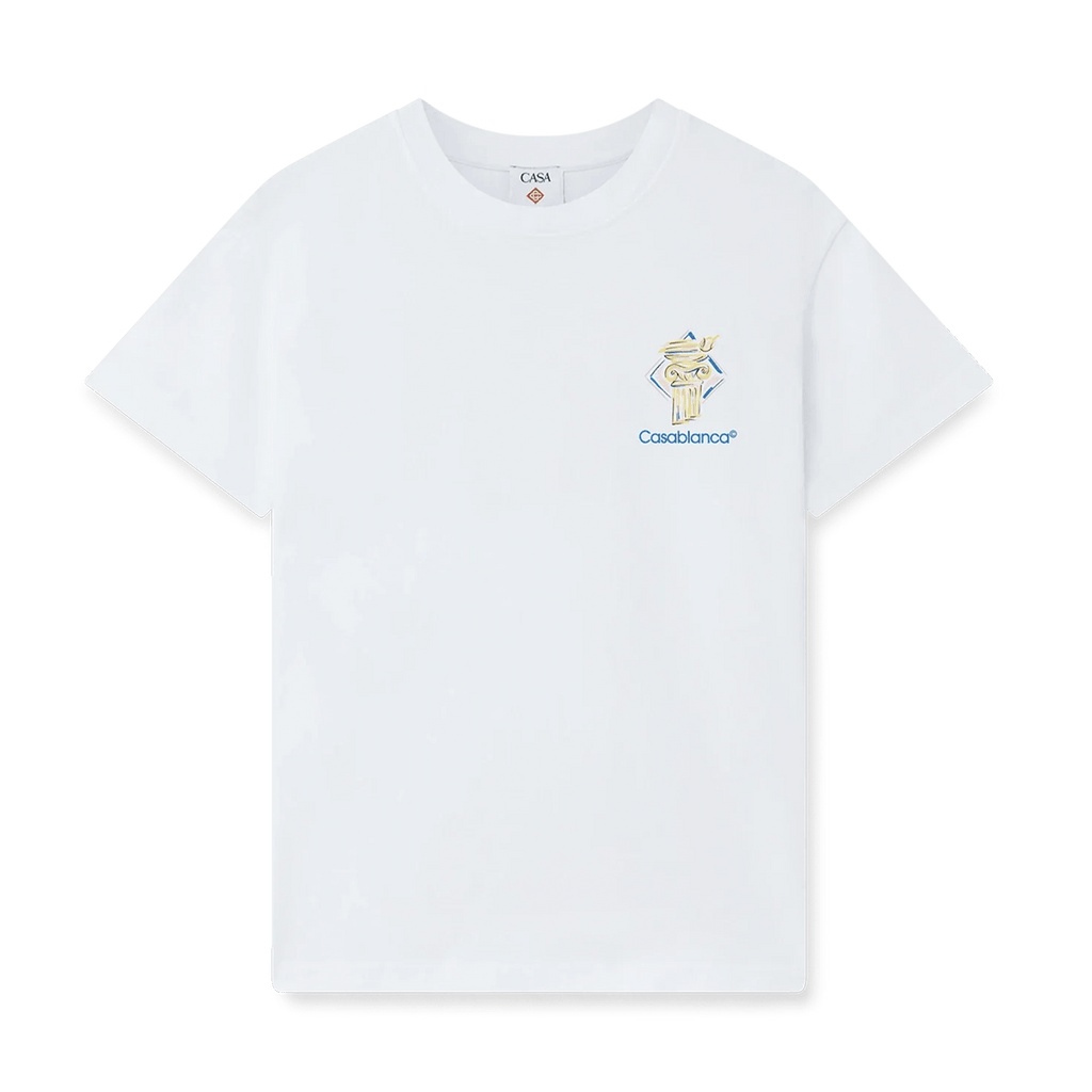 Casablanca Diamond Column T-Shirt White