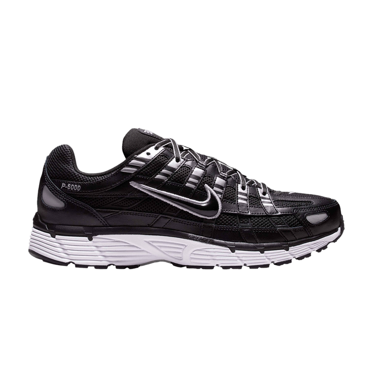 Nike P-6000 Black White Metallic Silver