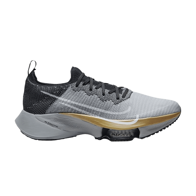 Nike Air Zoom Tempo Next% Flyknit Wolf Grey Metallic Gold Coin