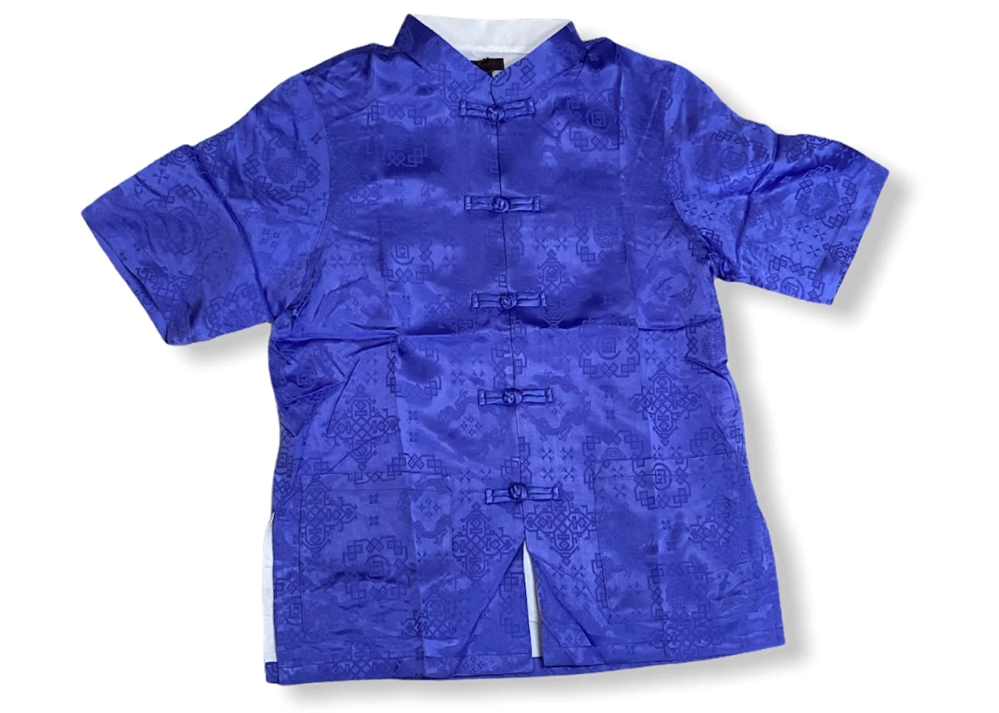 CLOT Silk Button Down Shirt Blue