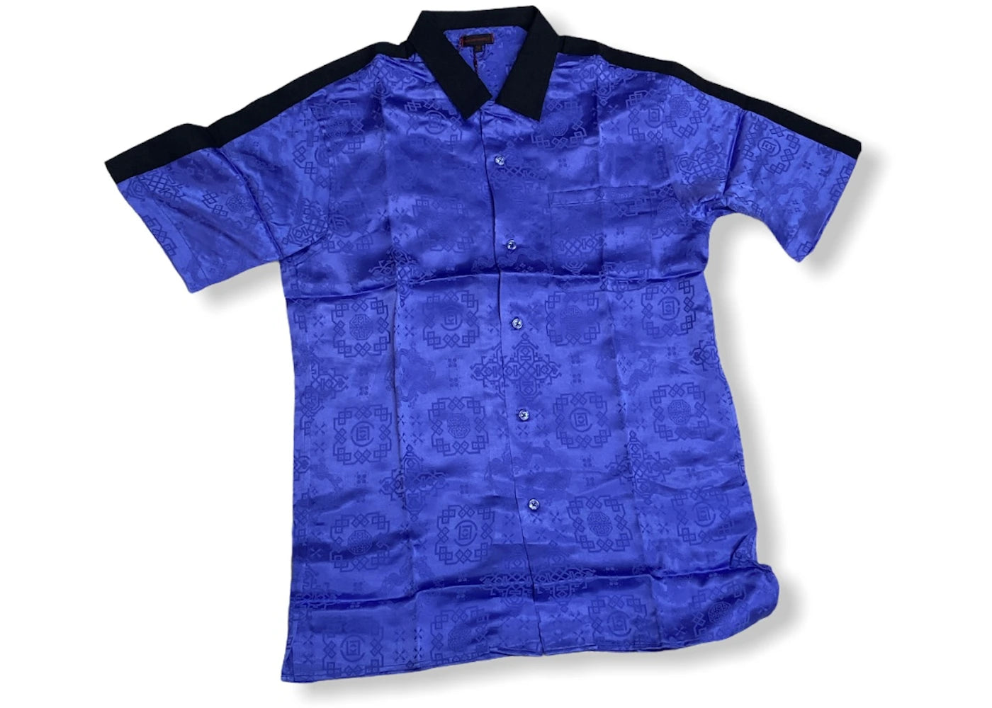 CLOT Silk Contrast Shirt Blue