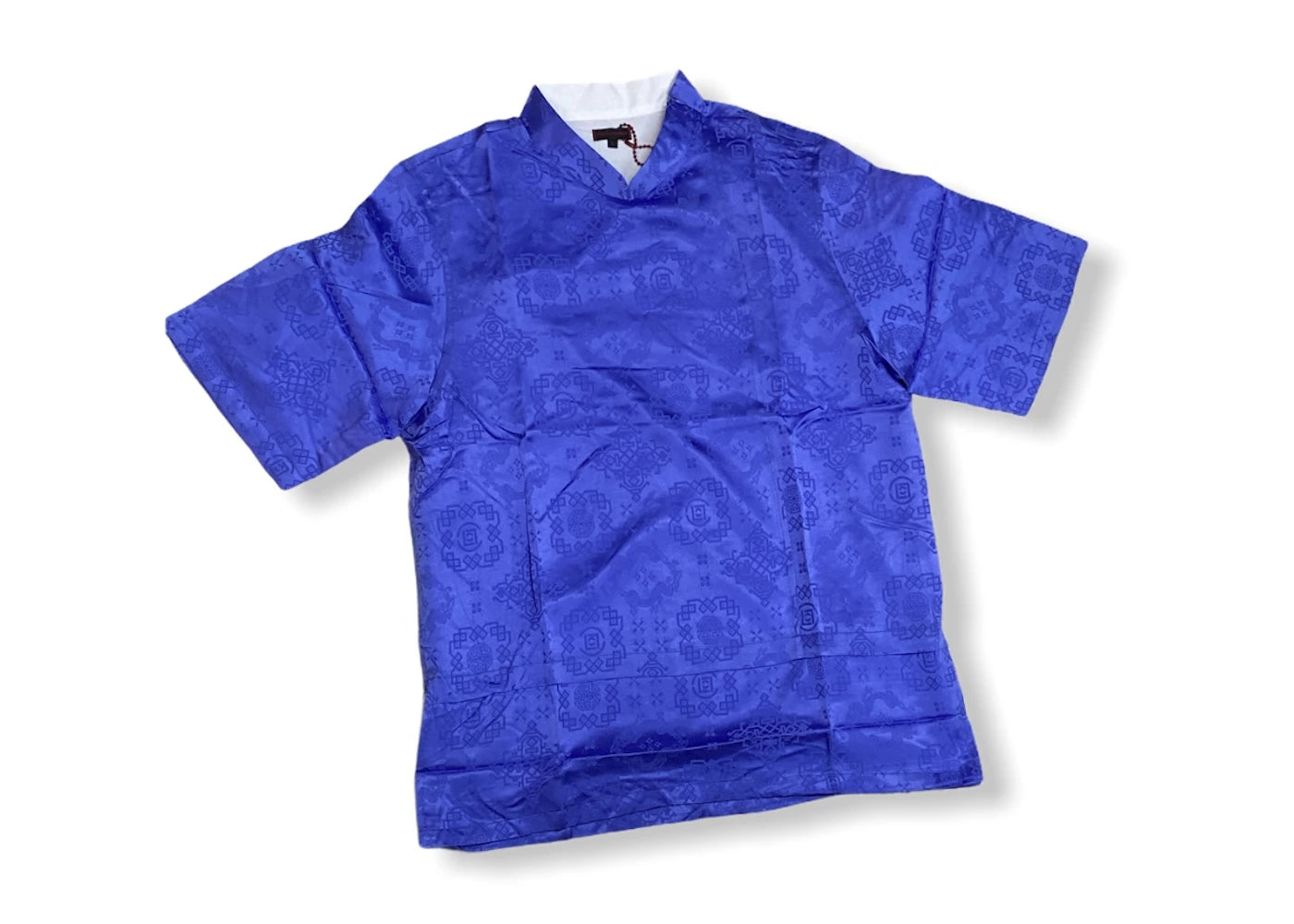 CLOT Silk Pullover Shirt Blue