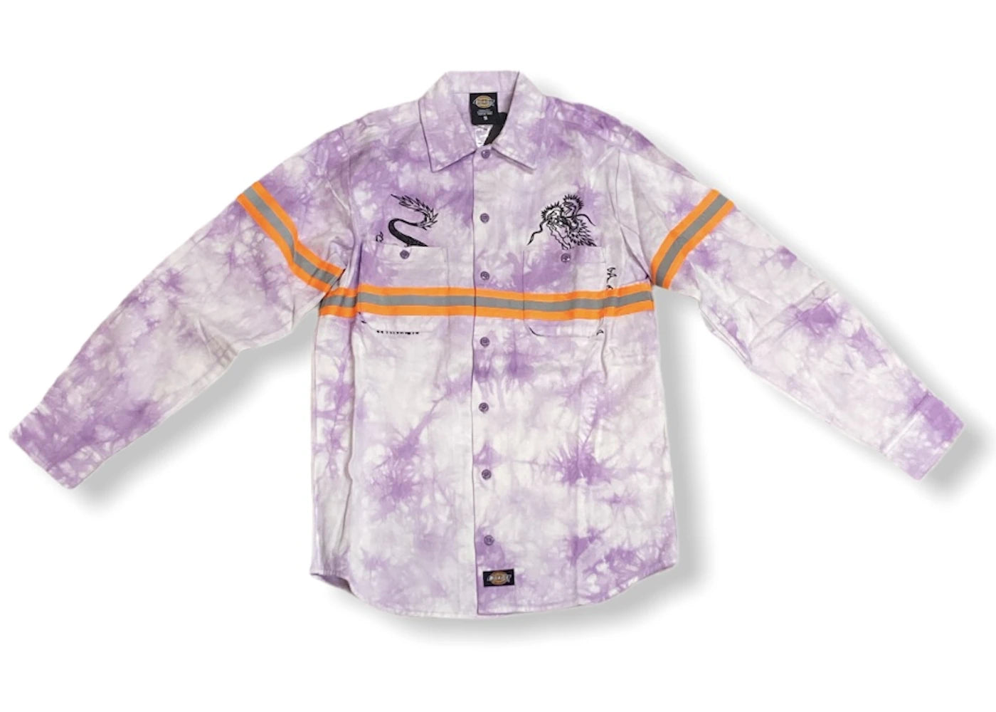 CLOT x Dickies Dragon Tie Dye L/S Work Shirt Purple