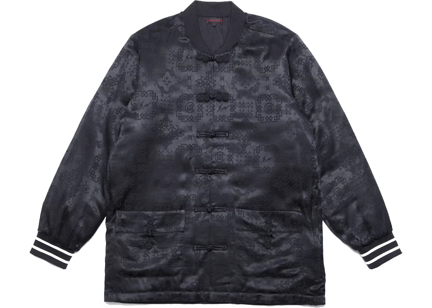 CLOT x Fragment Black Silk Jacket Black