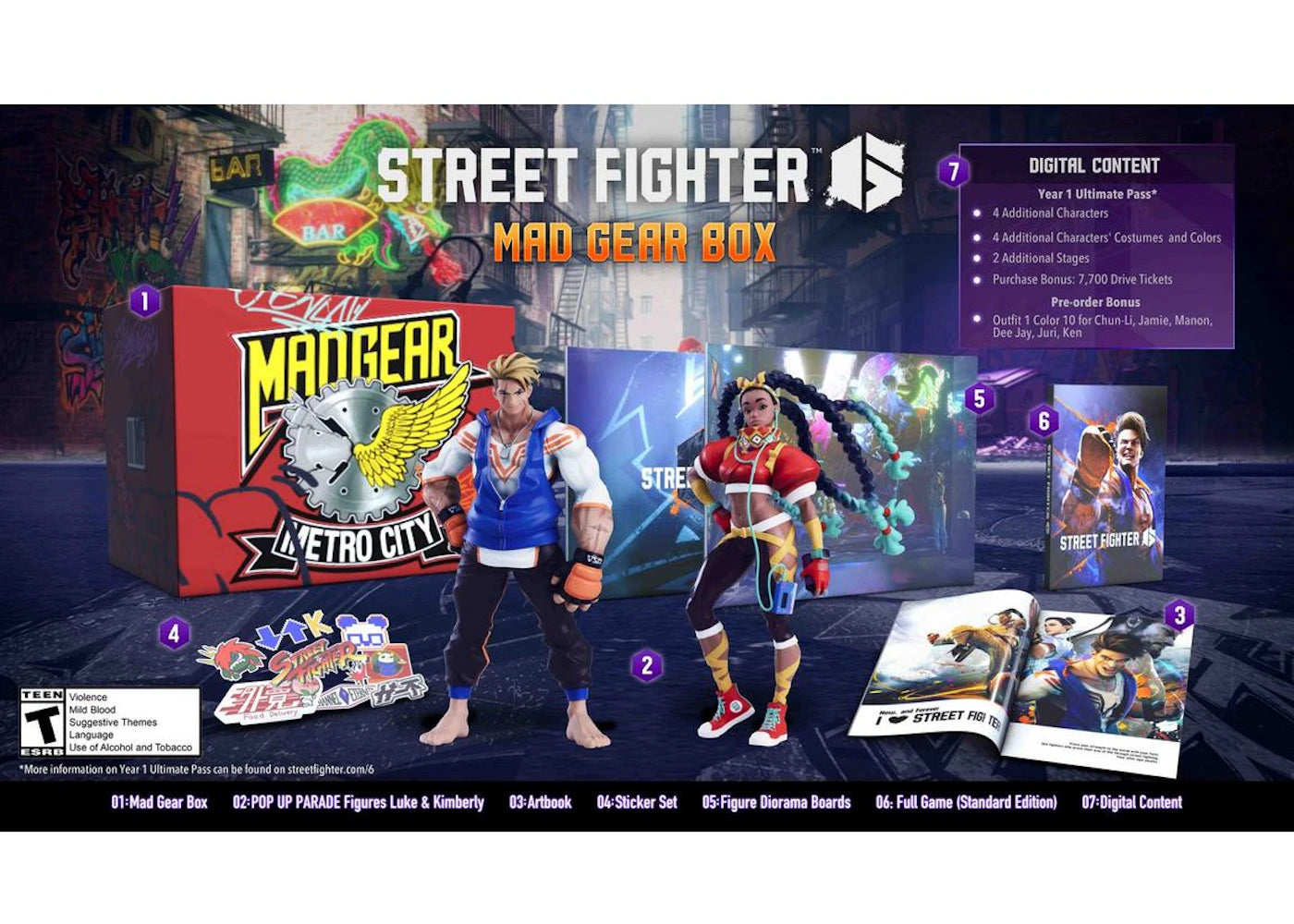 Capcom XBSX Street Fighter Mad Gear Box Collector's Edition Video Game Bundle