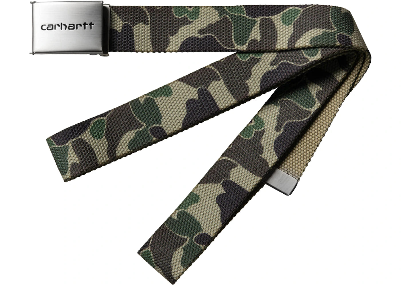 Carhartt WIP Chrome Clip Belt Green Duck Camo