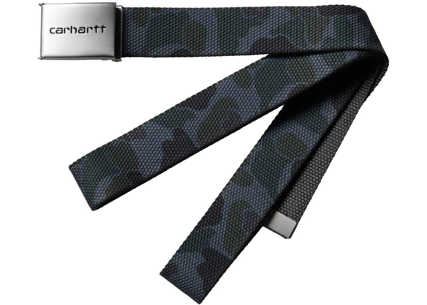 Carhartt WIP Chrome Clip Belt Grey Duck Camo