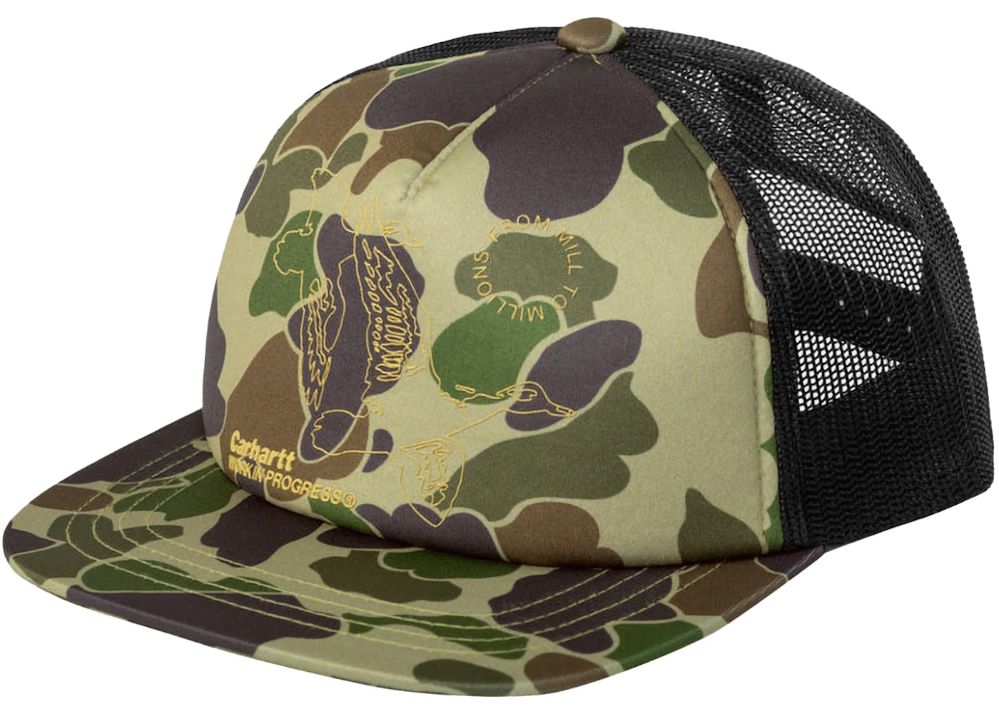 Carhartt WIP Flying Ducks Trucker Cap Green Camo Duck
