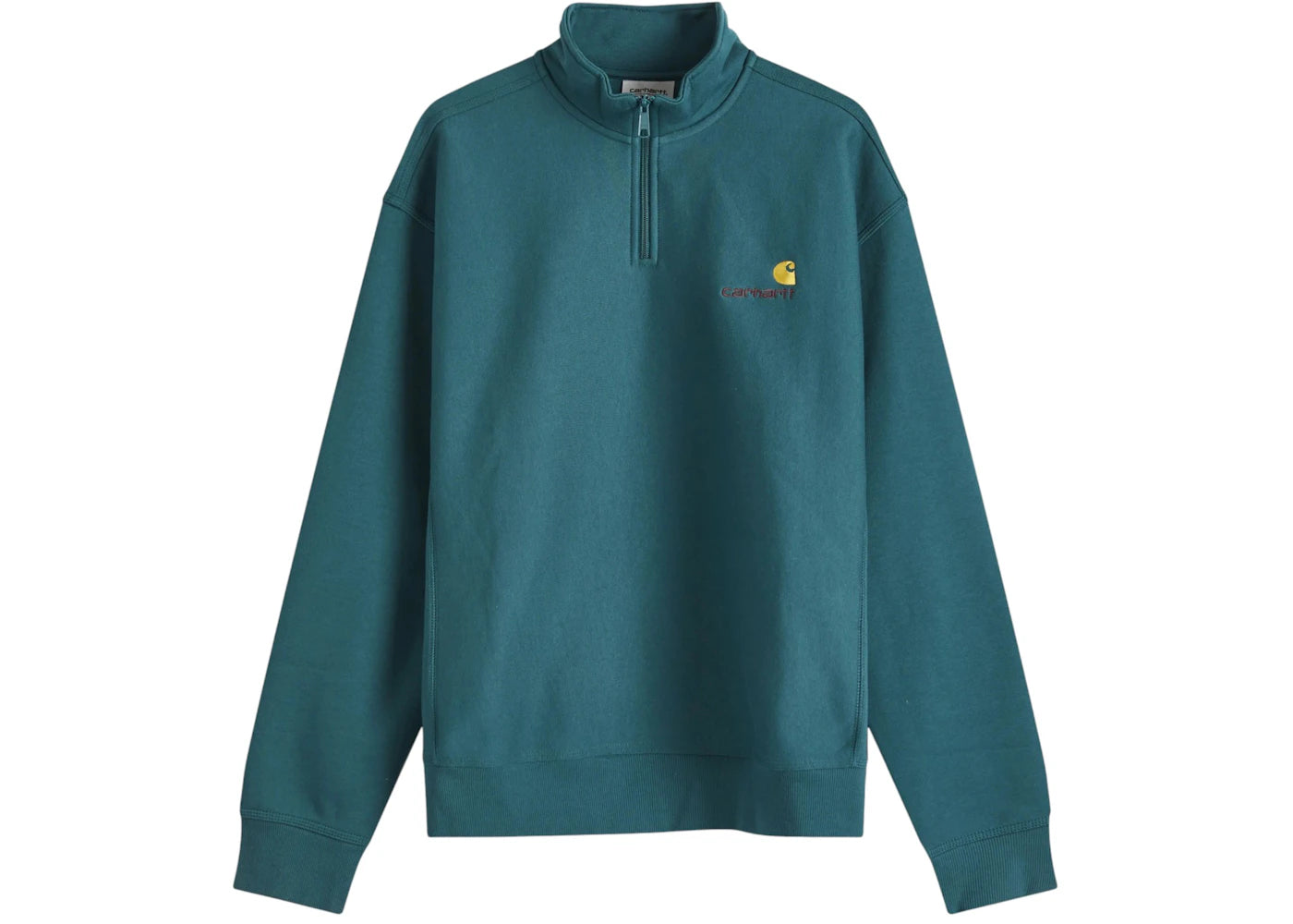 Carhartt WIP Half Zip American Script Sweatshirt Malachite