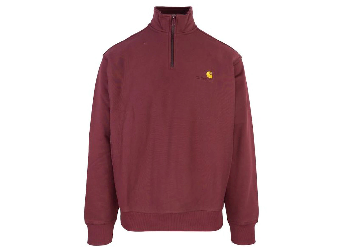 Carhartt WIP Half Zip American Script Sweatshirt Malbec