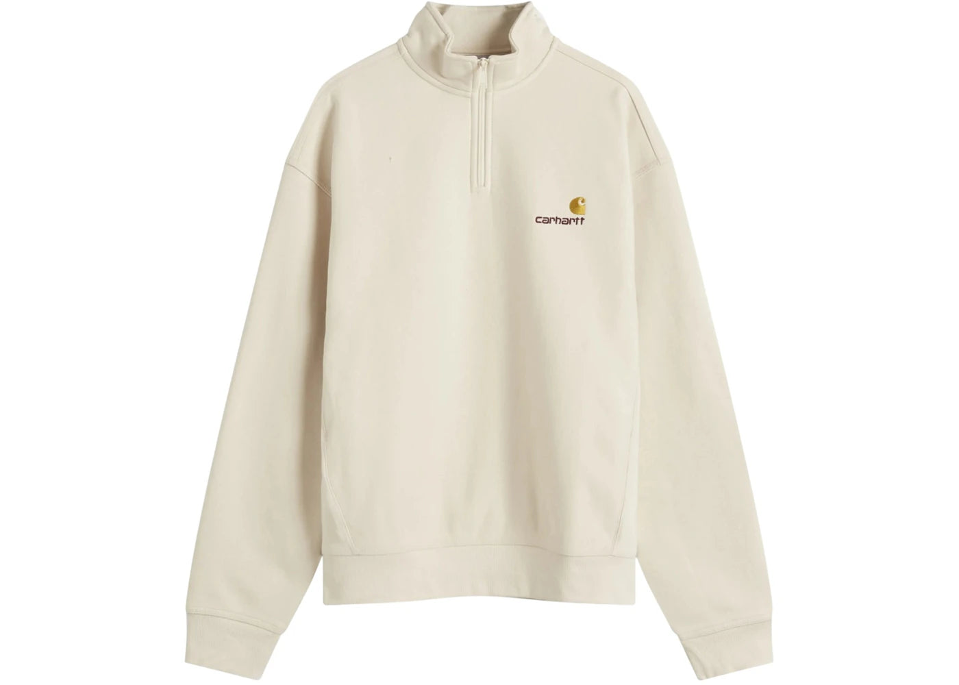 Carhartt WIP Half Zip American Script Sweatshirt Moonbeam