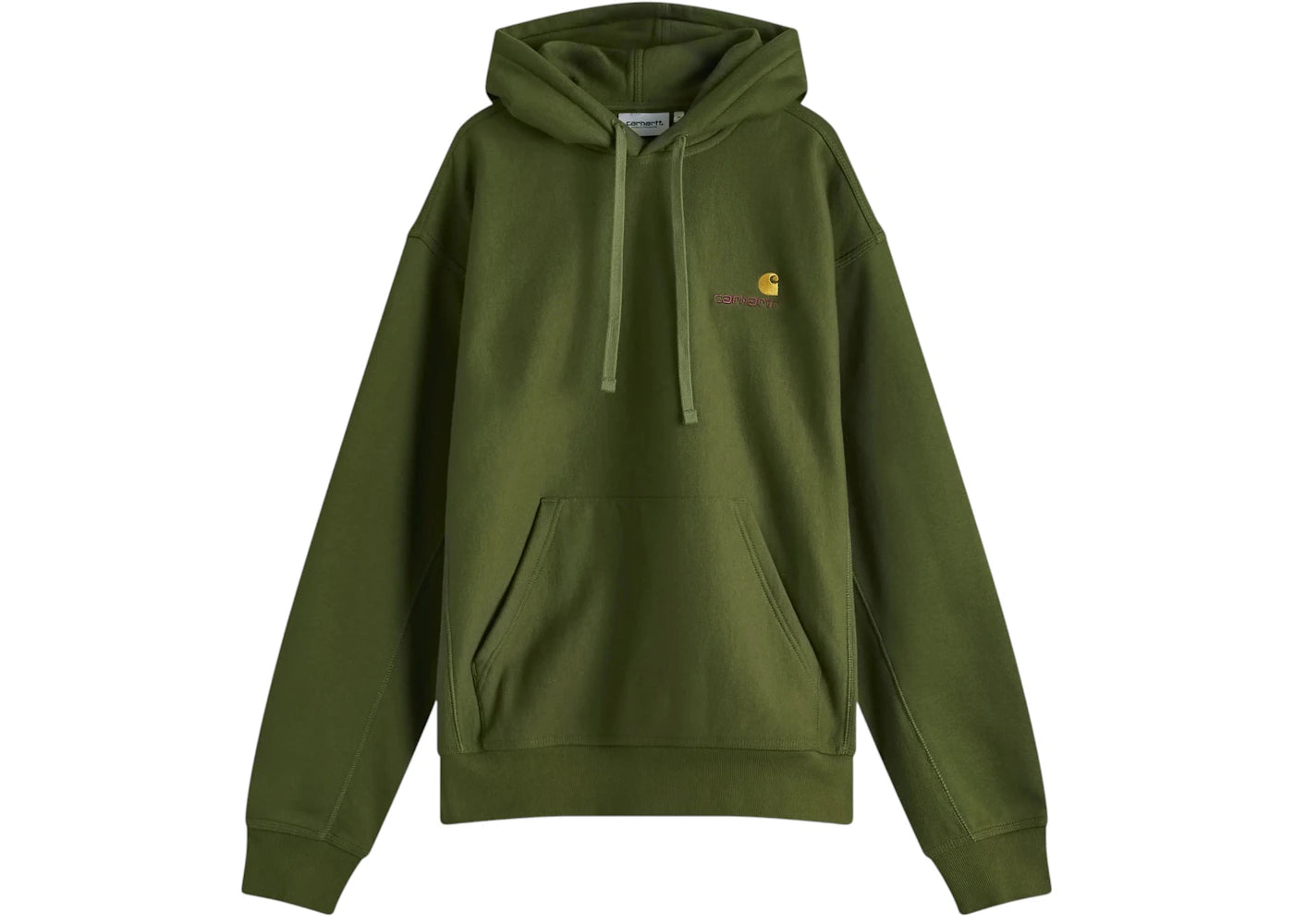 Carhartt WIP Hooded American Script Sweatshirt Tarragon