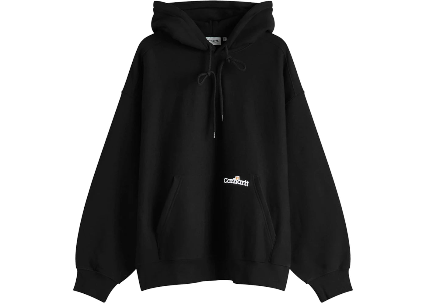 Carhartt WIP Hooded Label Script Sweatshirt Black