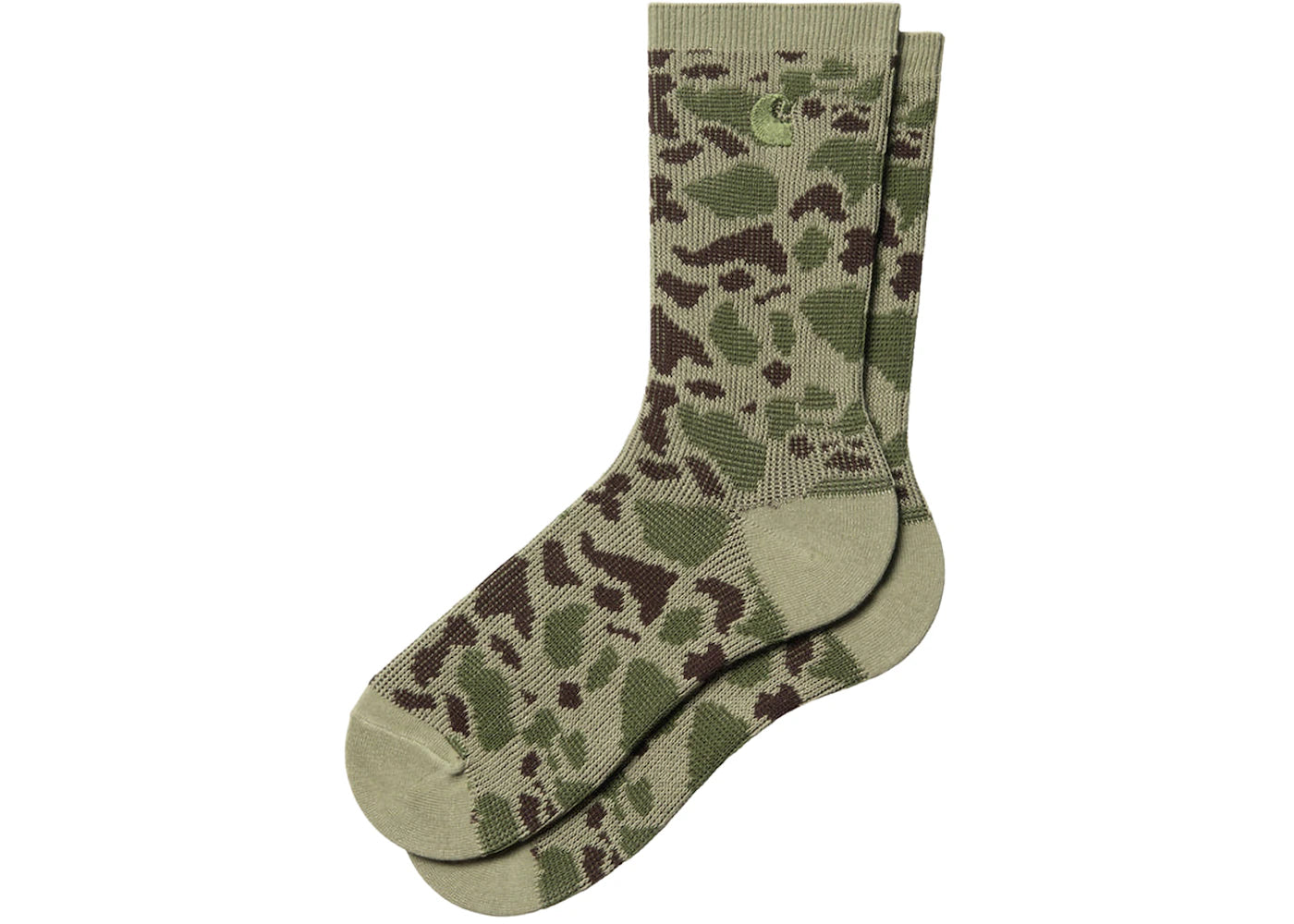 Carhartt WIP Jacquard Camo Socks Green Camo Duck