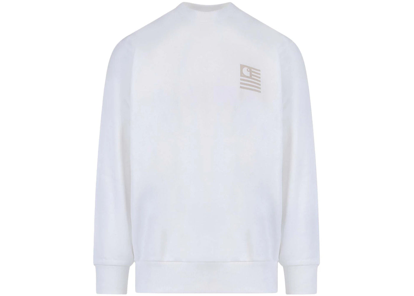 Carhartt WIP Man Frontal Logo Cotton Sweatshirt White