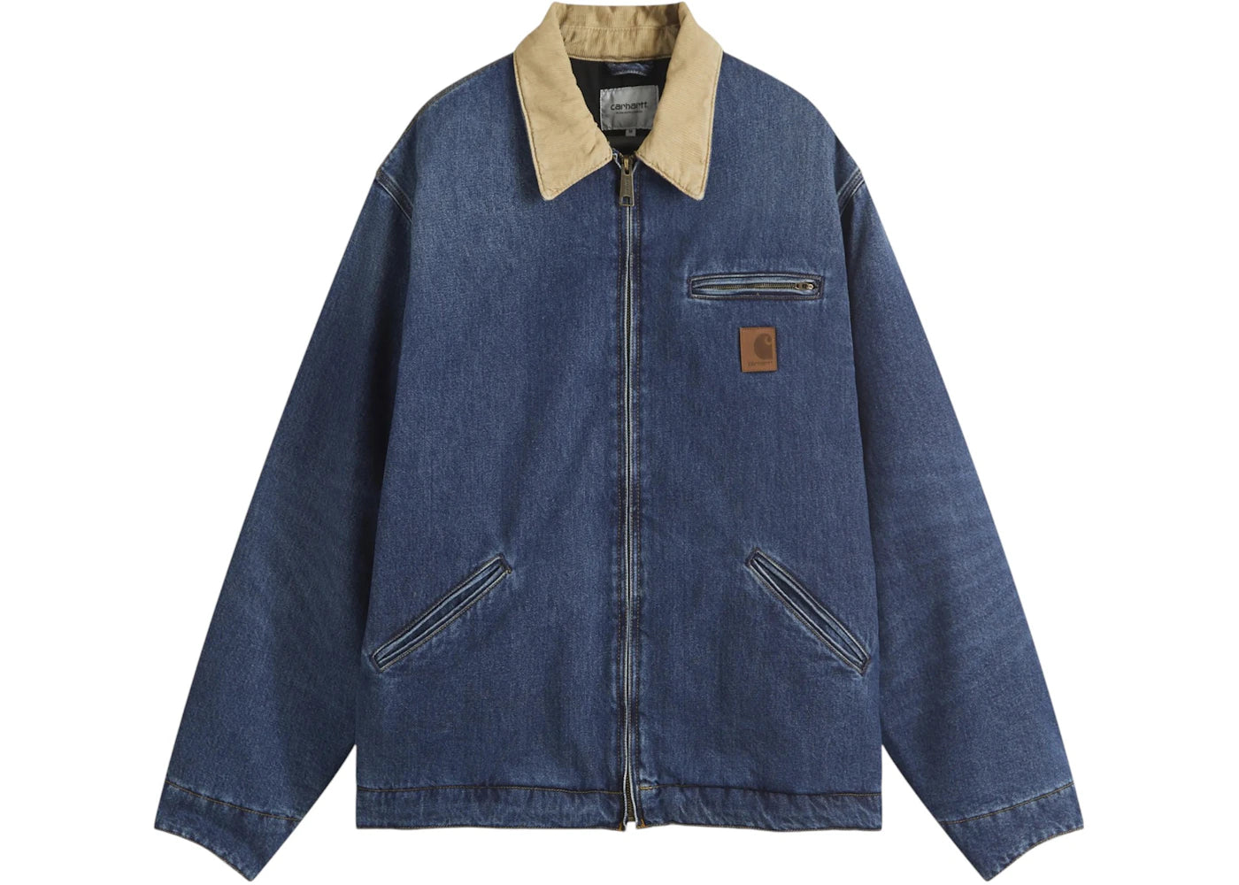 Carhartt WIP OG Detroit Jacket Blue Worn Used/Dusty Hamilton Brown