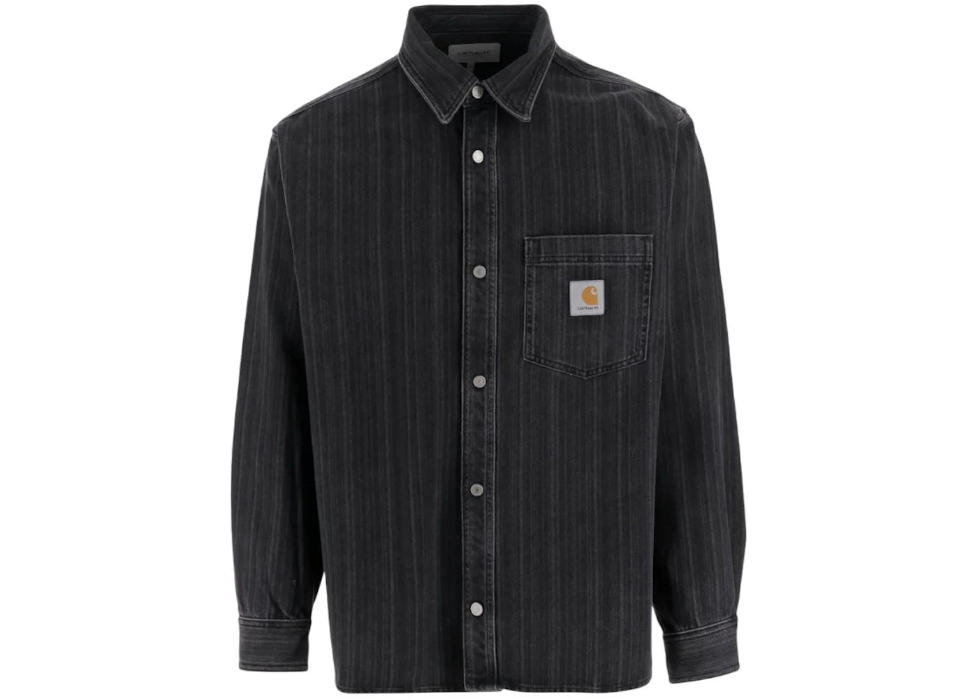 Carhartt WIP Rylan Shirt Striped Black Stone Washed