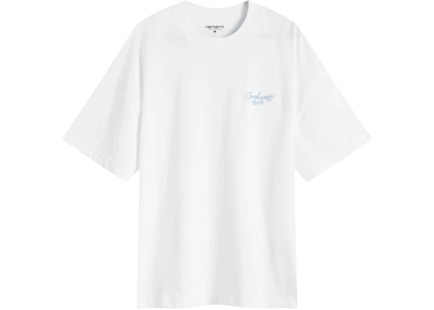 Carhartt WIP Signature Script T-shirt White/Dusty Ice
